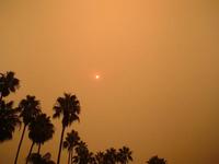 Sky on Monday morning, thanks to ash from the fires.