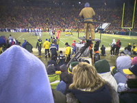 Packers/Lions game from row 6 at Lambeau